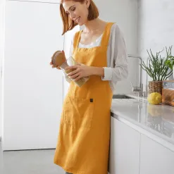 Becquet Tablier de cuisine mixte japonais en lin lavé personnalisable< Idées Cuisine|Idées Cuisine
