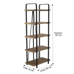 Becquet Étagère à poser bois et métal< Rangement, Gain De Place|Meuble, Étagère