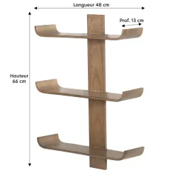 Becquet Étagère murale 3 niveaux< Rangement, Gain De Place|Meuble, Étagère