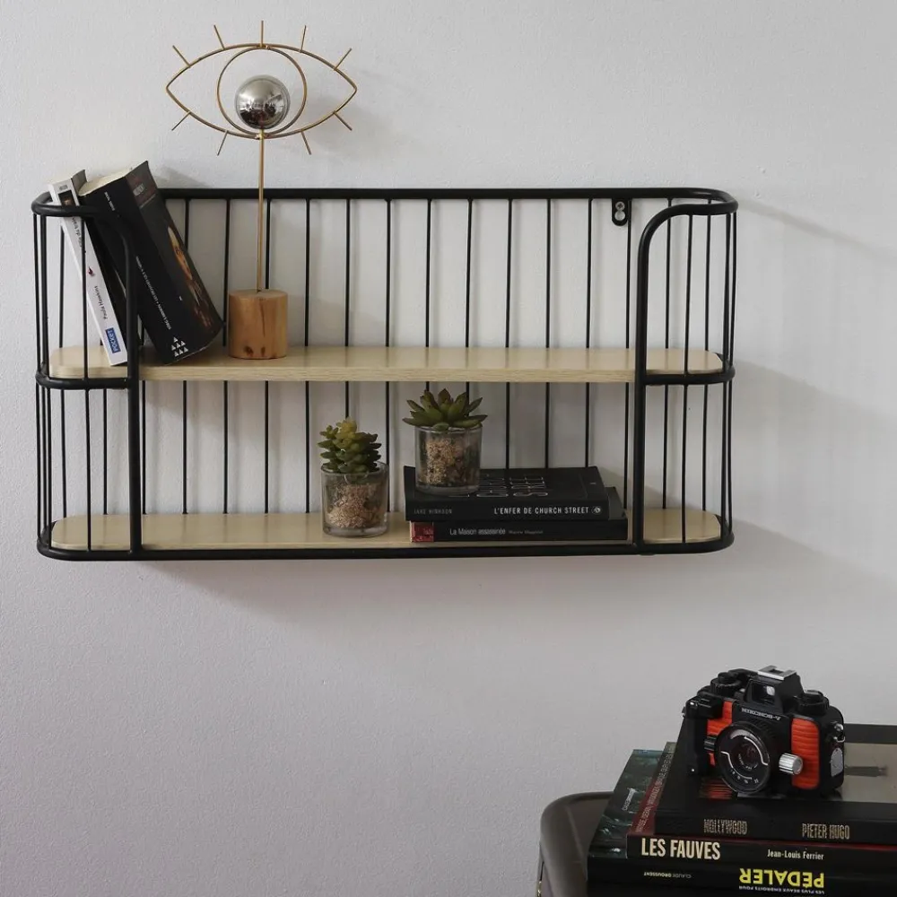Becquet Étagère murale bois et métal< Rangement, Gain De Place|Décoration Enfant, Tapis Enfant