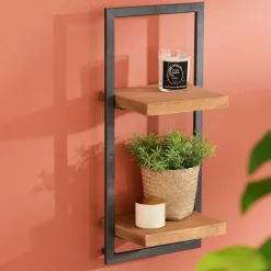 Becquet Étagère murale bois et métal< Rangement, Gain De Place|Meuble, Étagère