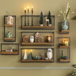 Becquet Étagère murale bois et métal< Rangement, Gain De Place|Meuble, Étagère
