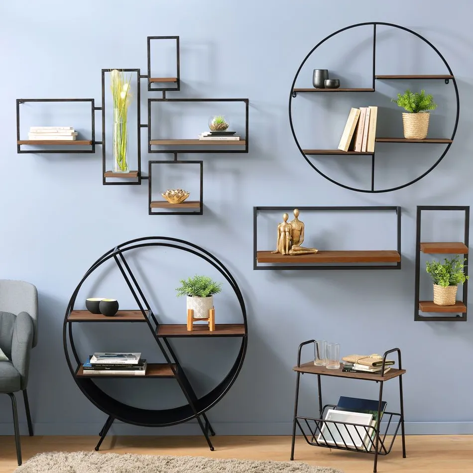 Becquet Étagère murale bois et métal< Rangement, Gain De Place|Meuble, Étagère