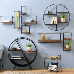 Becquet Étagère murale ronde< Rangement, Gain De Place|Meuble, Étagère
