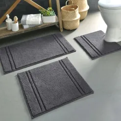 Becquet Tapis de bain coton à rayures - 1800 g/m²< Tapis De Bain, Tapis De Douche|Les Matières