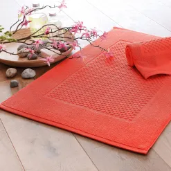 Becquet Tapis de bain coton jeu de reliefs - 800 g/m² - Lot de 2< Tapis De Bain, Tapis De Douche|Les Matières