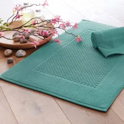 Becquet Tapis de bain coton jeu de reliefs - 800 g/m² - Lot de 2< Tapis De Bain, Tapis De Douche|Les Matières