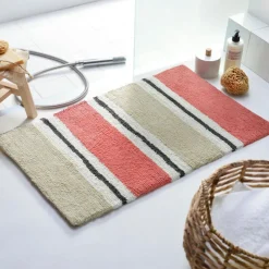Becquet Tapis de bain double épaisseur jeu de rayures - CRÉATION< Tapis De Bain, Tapis De Douche