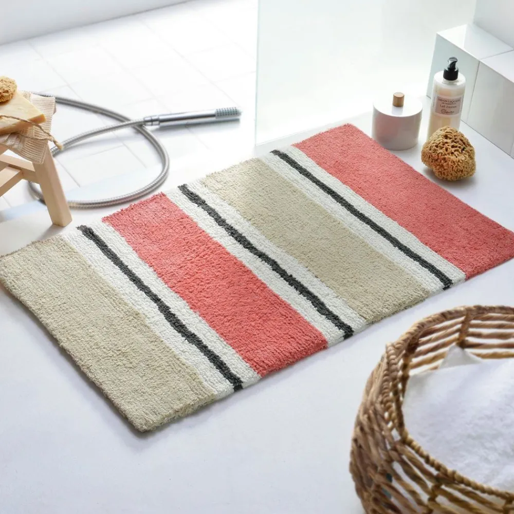 Becquet Tapis de bain double épaisseur jeu de rayures - CRÉATION< Tapis De Bain, Tapis De Douche