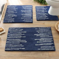 Becquet Tapis de bain extra doux motif rayures - 1850 g/m² - CRÉATION< Tapis De Bain, Tapis De Douche