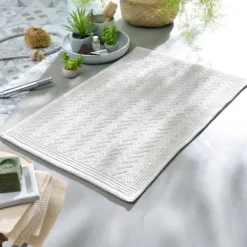 Becquet Tapis de bain motif zig-zag - 1500 g/m²< Tapis De Bain, Tapis De Douche|Les Matières