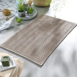 Becquet Tapis de bain motif zig-zag - 1500 g/m²< Tapis De Bain, Tapis De Douche|Les Matières