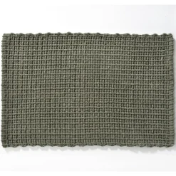 Becquet Tapis de bain tressé bi-matière coton/fil chenille - Doux et absorbant< Tapis De Bain, Tapis De Douche|Les Matières