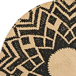 Becquet Tapis rond en jute motif rosace< Rideau Et Déco Textile|Tapis