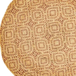 Becquet Tapis rond jute imprimée< Rideau Et Déco Textile|Tapis