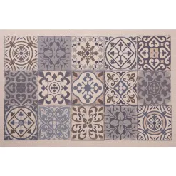 Becquet Tapis vinyle carreaux de ciment< Tapis D'Entrée, Tapis De Cuisine