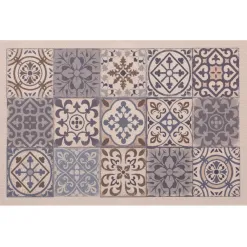Becquet Tapis vinyle carreaux de ciment< Tapis D'Entrée, Tapis De Cuisine