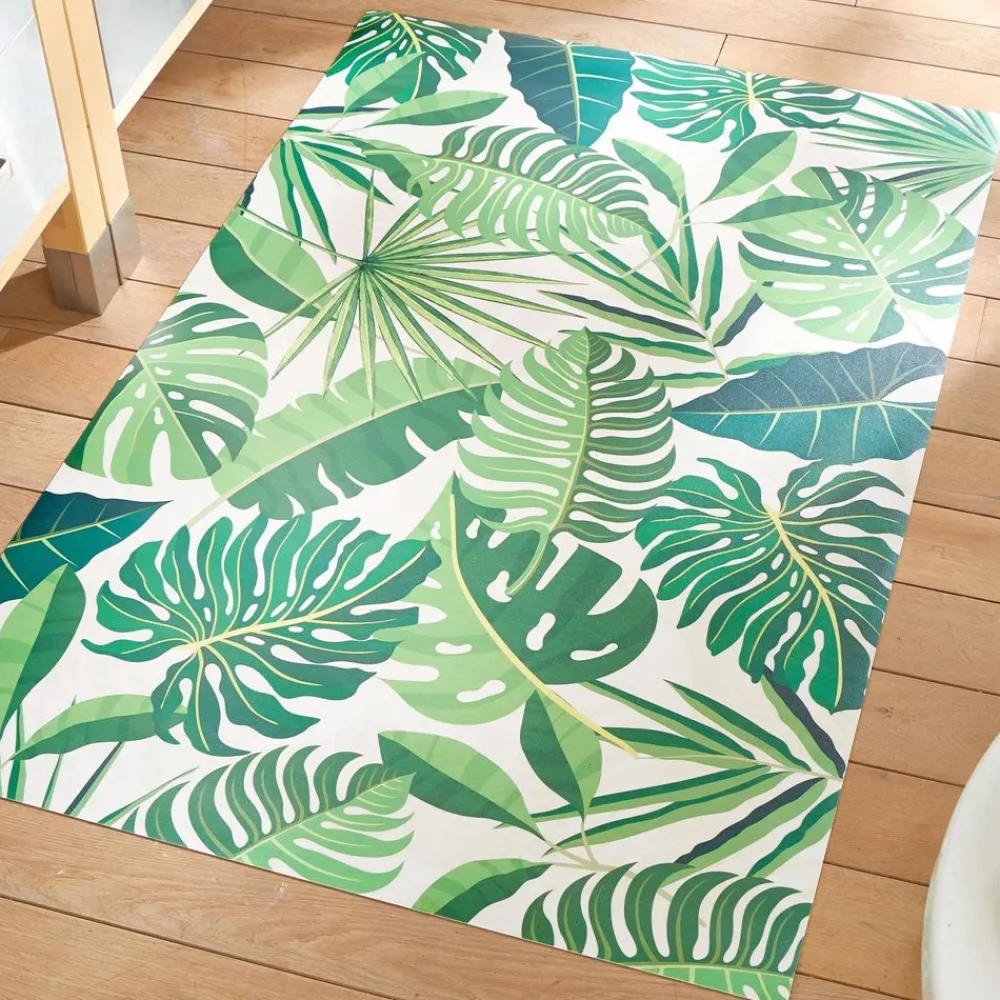 Becquet Tapis vinyle décor végétal< Tapis D'Entrée, Tapis De Cuisine