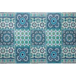 Becquet Tapis vinyle effet mosaïque< Tapis D'Entrée, Tapis De Cuisine