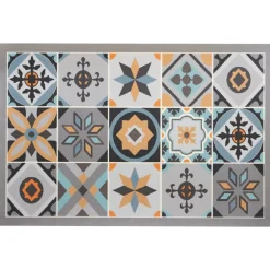 Becquet Tapis vinyle style carreaux de ciment< Tapis D'Entrée, Tapis De Cuisine