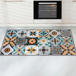 Becquet Tapis vinyle style carreaux de ciment< Tapis D'Entrée, Tapis De Cuisine