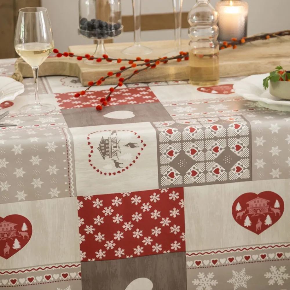 Becquet Toile cirée motif chalet< Toile Cirée|Nappe Fantaisie