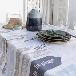 Becquet Toile cirée motif plage< Nappe Tissu Au Mètre|Toile Cirée