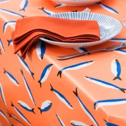 Becquet Toile cirée motif poissons< Nappe Tissu Au Mètre|Toile Cirée