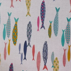 Becquet Toile cirée motif poissons< Toile Cirée|Nappe Fantaisie