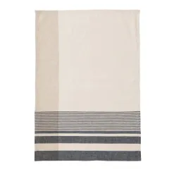 Becquet Torchon coton et lin rayé effet chiné - Unité ou lot de 2< Idées Cuisine|Idées Cuisine