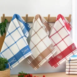 Becquet Torchons motif fruits de mer - lot de 3 ou de 6< Idées Cuisine|Idées Cuisine