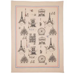 Becquet Torchons métis motif Paris - lot de 2 - CRÉATION< Idées Cuisine|Idées Cuisine