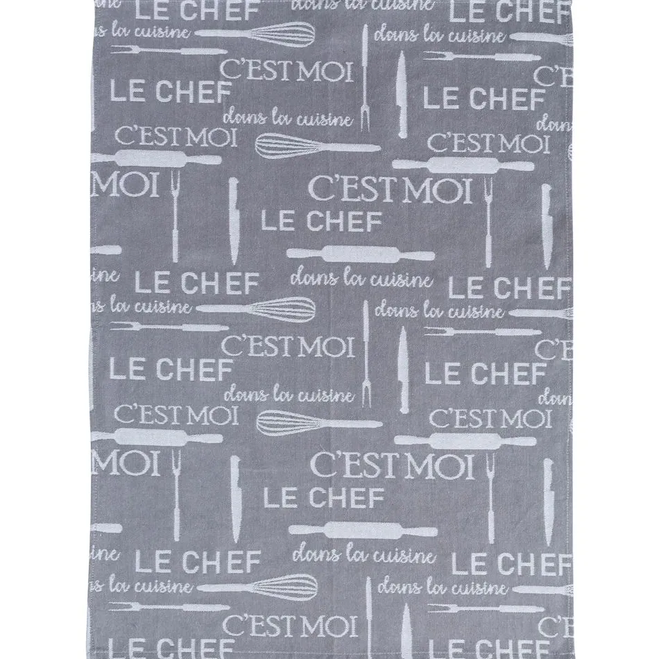 Becquet Torchons tissés jacquard "C'est moi le chef" - Lot de 3 ou de 6< Idées Cuisine|Idées Cuisine