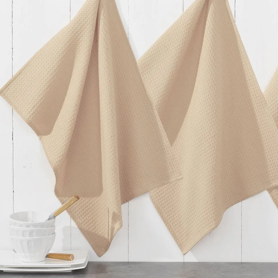 Becquet Torchons unis nid-d'abeilles - Lot de 3 ou de 6< Idées Cuisine|Idées Cuisine