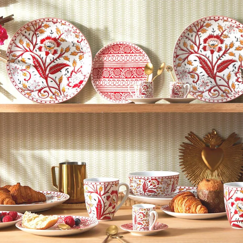 Becquet Vaisselle mix and match motifs fleurs et bandana< Décoration|Art De La Table