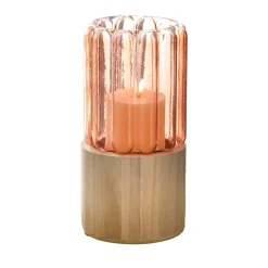 Becquet Vase verre et bois< Vase, Cache-Pot|Décoration