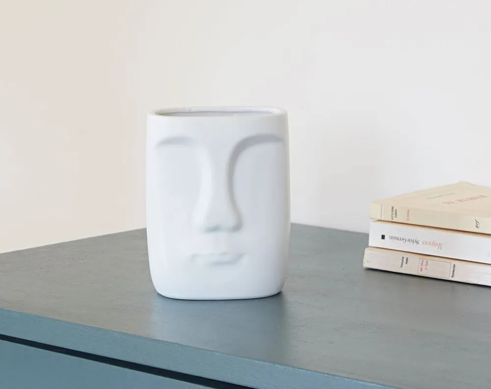Becquet Vases visages< Vase, Cache-Pot|Décoration