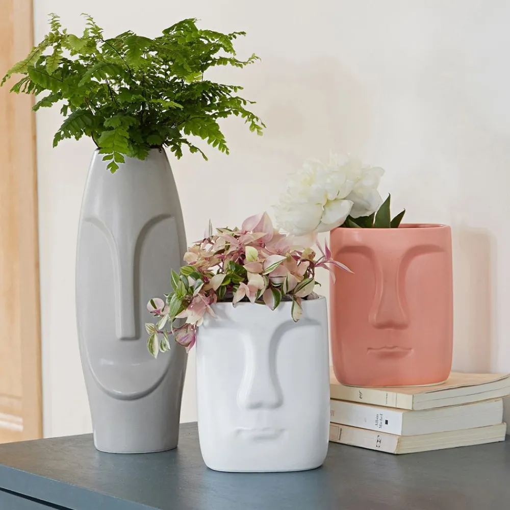 Becquet Vases visages< Vase, Cache-Pot|Décoration