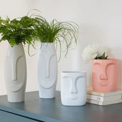 Becquet Vases visages< Vase, Cache-Pot|Décoration