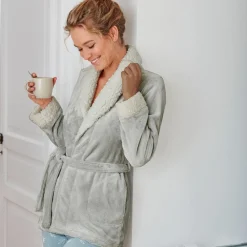 Becquet Veste d'intérieur en polaire<Femme Pyjama Femme|Peignoir D’Intérieur, Veste D’Intérieur