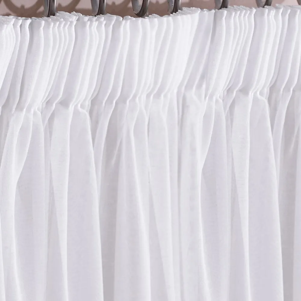 Becquet Voilage brodé finition écailles, galon fronceur< Rideau Et Déco Textile|Voilage, Panneau