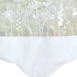 Becquet Voilage en pointe arrondie brodé fleurs< Voilage En Pointe, Voilage Droit, Brise-Bise, Store|Rideau Et Déco Textile