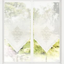 Becquet Voilage en pointe brodé< Voilage En Pointe, Voilage Droit, Brise-Bise, Store|Rideau Et Déco Textile
