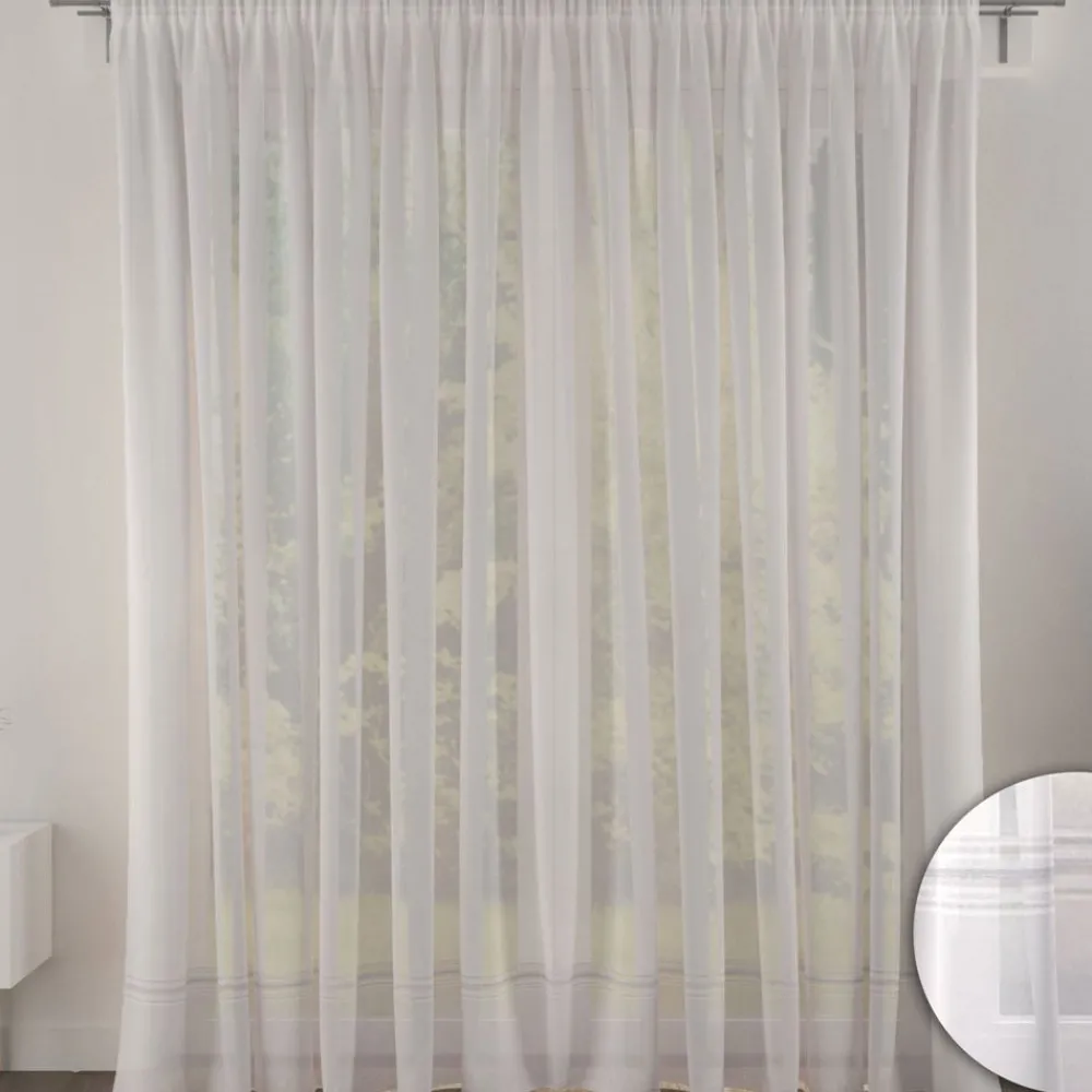 Becquet Voilage en étamine base fantaisie< Rideau Et Déco Textile|Voilage, Panneau