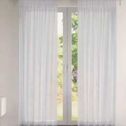 Becquet Voilage en étamine chambray à galon fronceur< Rideau Et Déco Textile|Voilage, Panneau