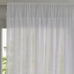 Becquet Voilage en étamine chambray à galon fronceur< Rideau Et Déco Textile|Voilage, Panneau