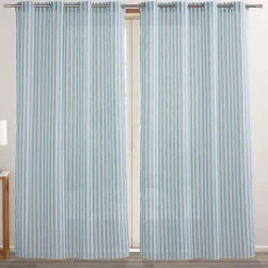 Becquet Voilage rayures chinées< Rideau Et Déco Textile|Voilage, Panneau