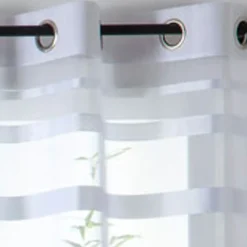 Becquet Voilage rayures satinées< Rideau Et Déco Textile|Décoration Textile Unie