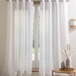 Becquet Voilage étamine aspect tramé< Rideau Et Déco Textile|Voilage, Panneau