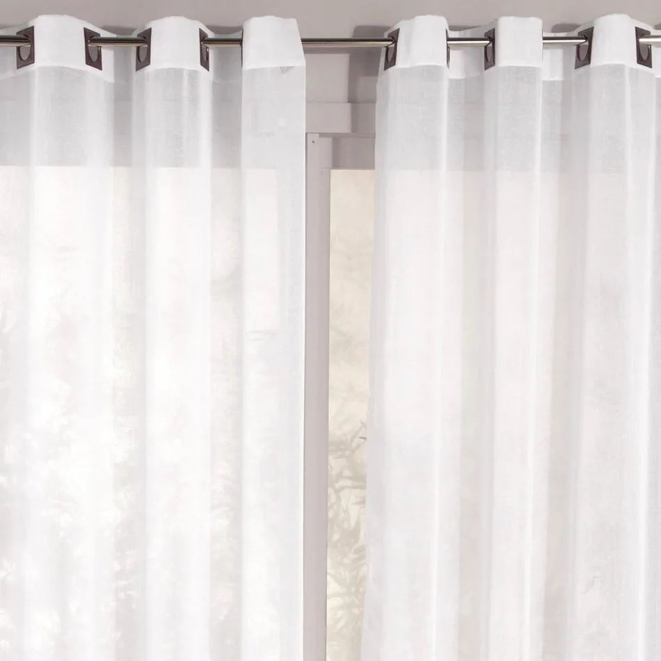 Becquet Voilage étamine œillets carrés< Rideau Et Déco Textile|Voilage, Panneau
